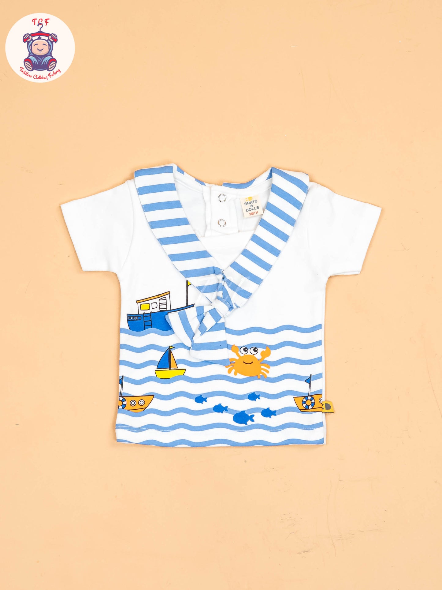 White & Blue - T-Shirts & Shorts