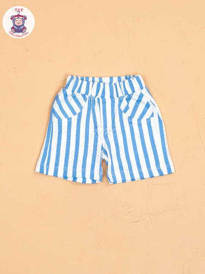 White & Blue - T-Shirts & Shorts