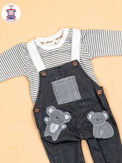 White With Green Navy Stripes & Blue - Jumpsuits