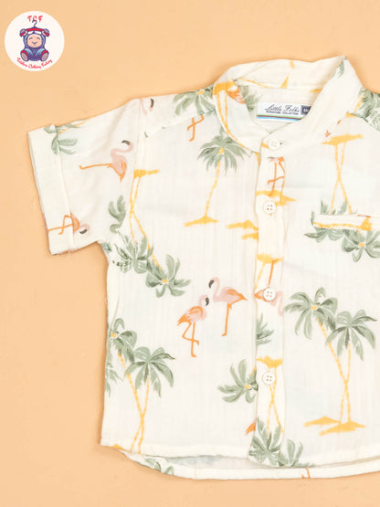 White & Green - Shirts & Shorts