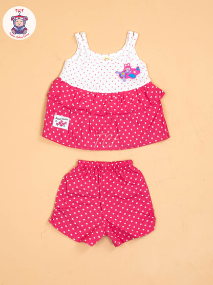 White & Pink - Girls Tunics & Shorts