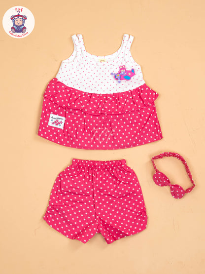 White & Pink - Girls Tunics & Shorts