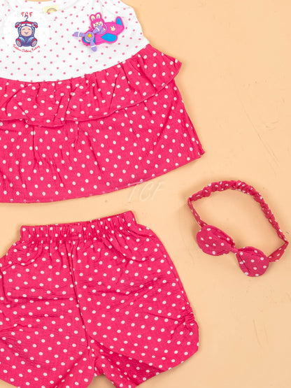 White & Pink - Girls Tunics & Shorts