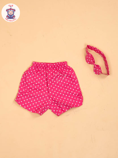 White & Pink - Girls Tunics & Shorts