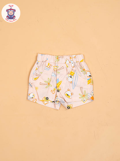 Peach - Boys Readymade Cotton Shirts & Shorts