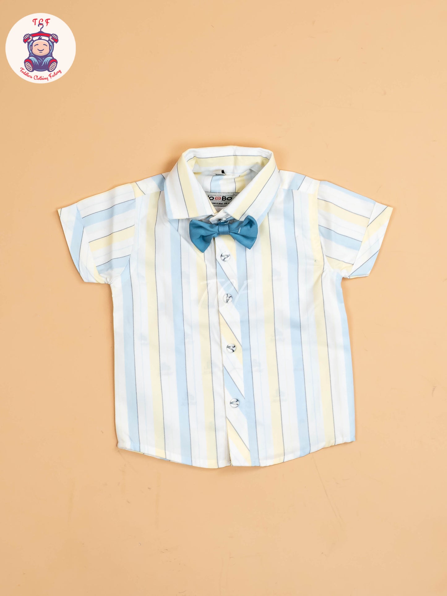 White & Blue Stripes - Boys Shirts & Shorts