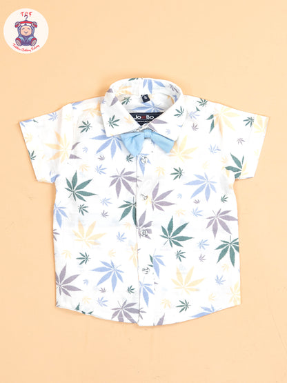 White & Blue Boys  -  Cotton Shirts & Shorts
