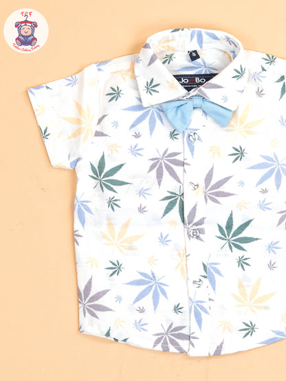 White & Blue Boys  -  Cotton Shirts & Shorts