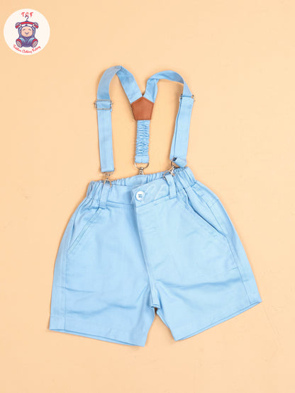White & Blue Boys  -  Cotton Shirts & Shorts