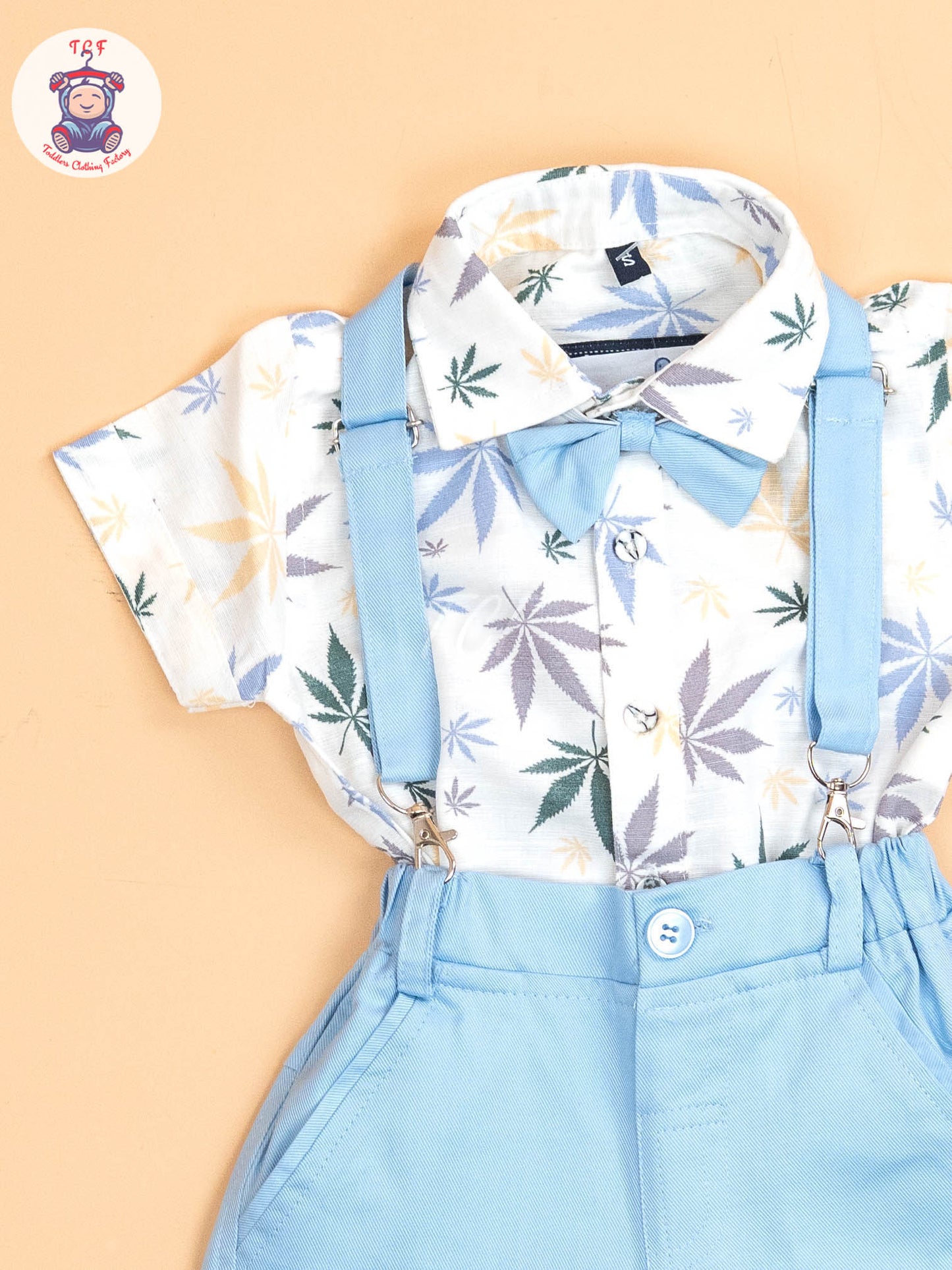 White & Blue Boys  -  Cotton Shirts & Shorts