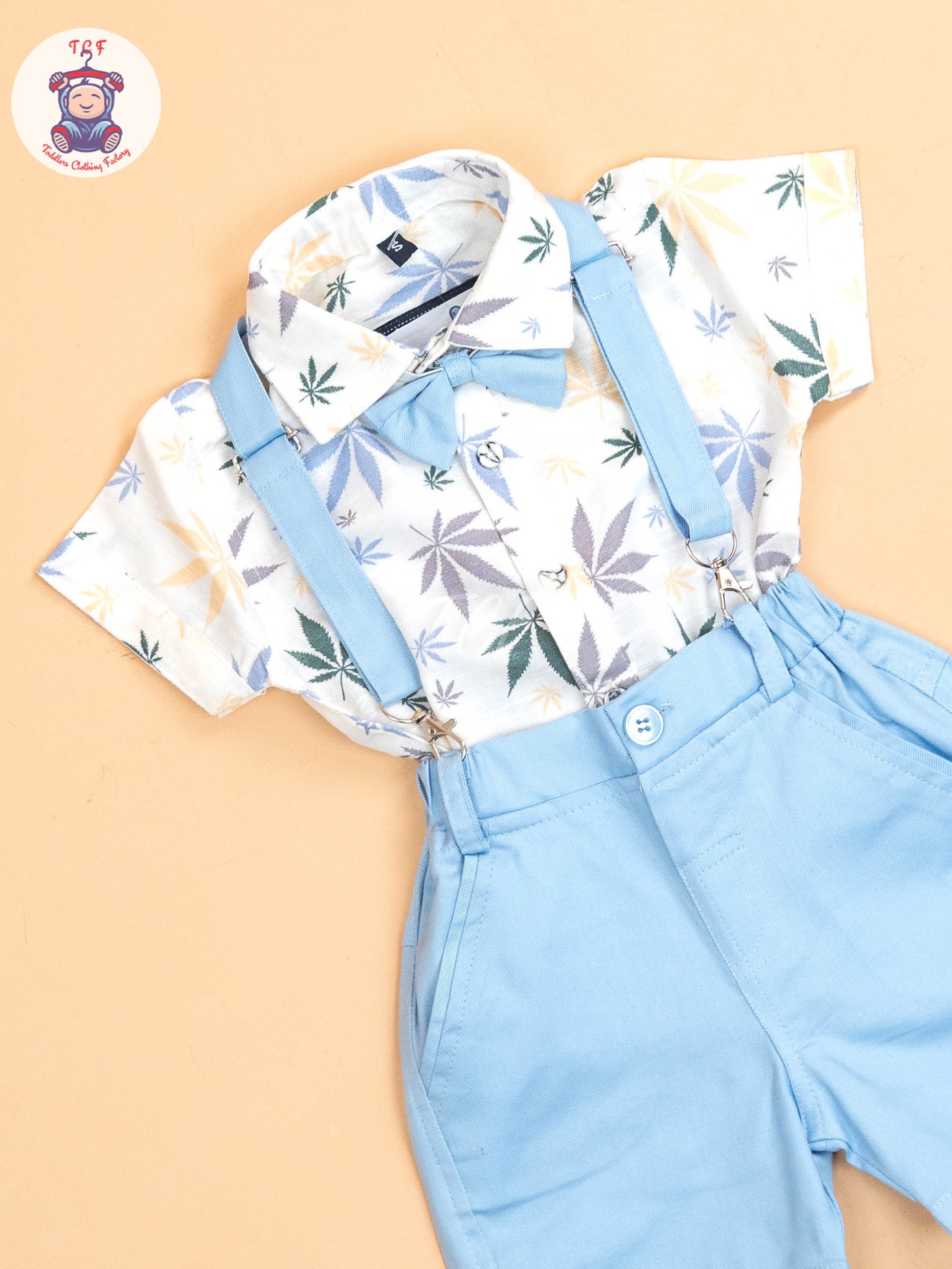 White & Blue Boys  -  Cotton Shirts & Shorts