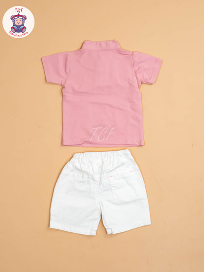 Pink & White - T-Shirts & Shorts
