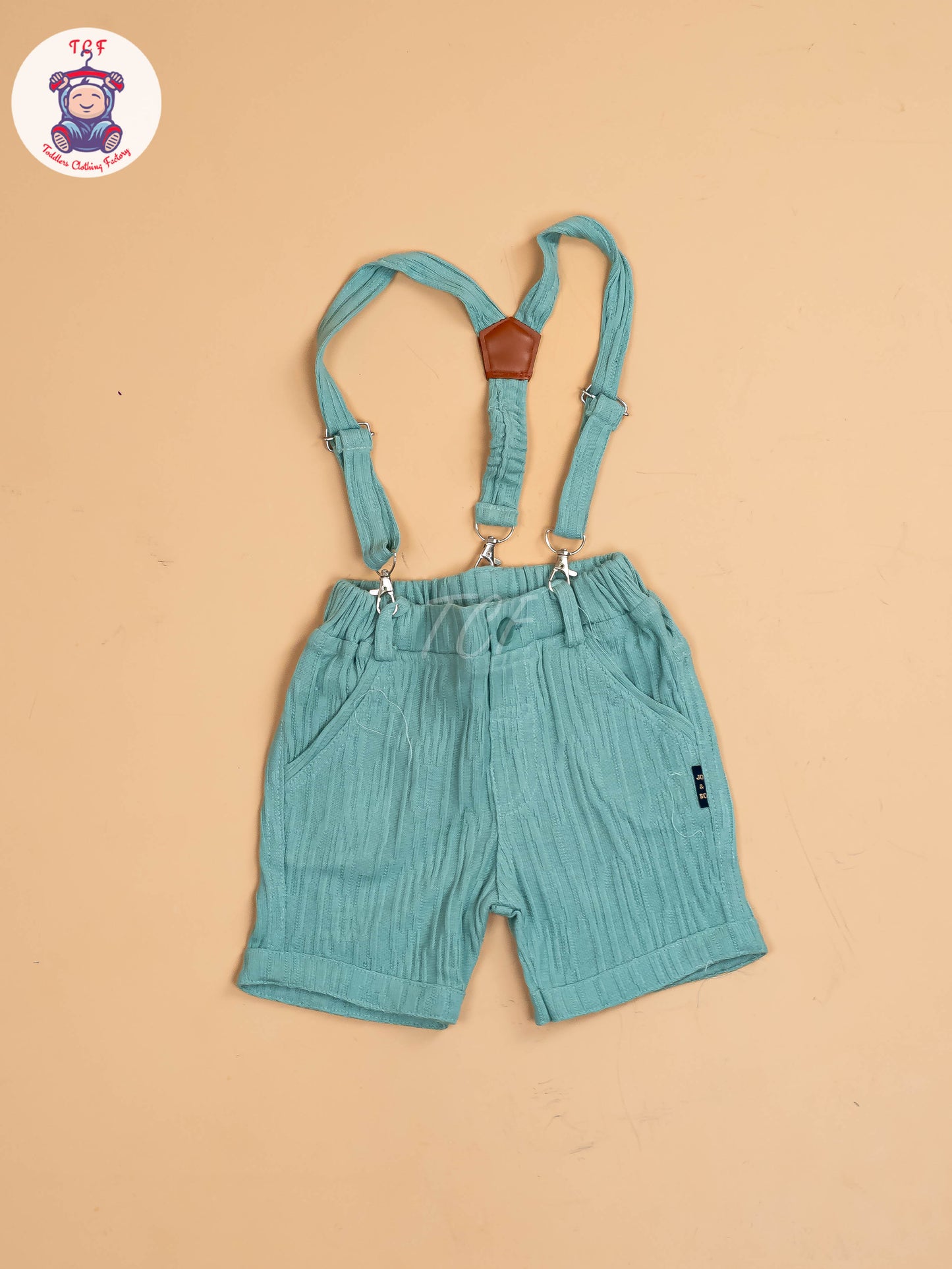 White Floral & Green - Half Sleeves Shirts & Shorts Set With Suspender & Bow