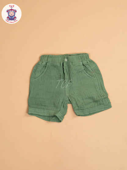 Green - Boys Readymade Cotton Shirts & Shorts