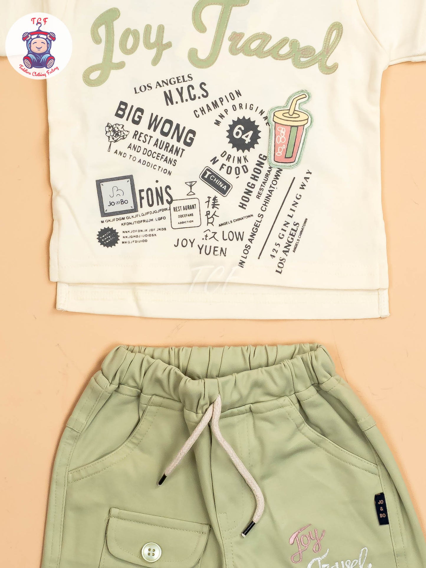 White & Green - T-Shirts With Shirt and Shorts