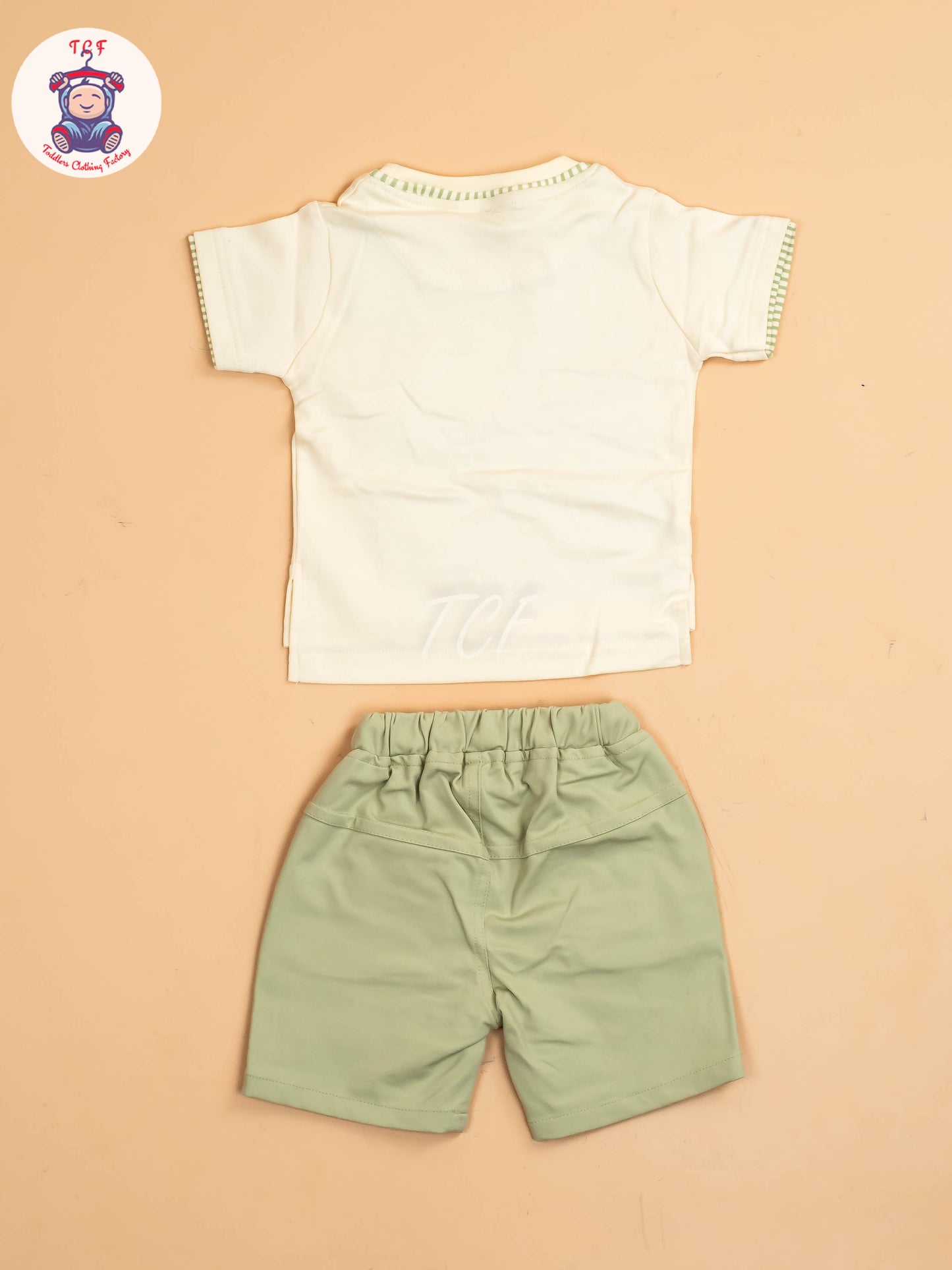 White & Green - T-Shirts With Shirt and Shorts