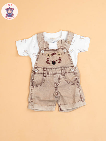 White & Brown - T-Shirts & Jumpsuits