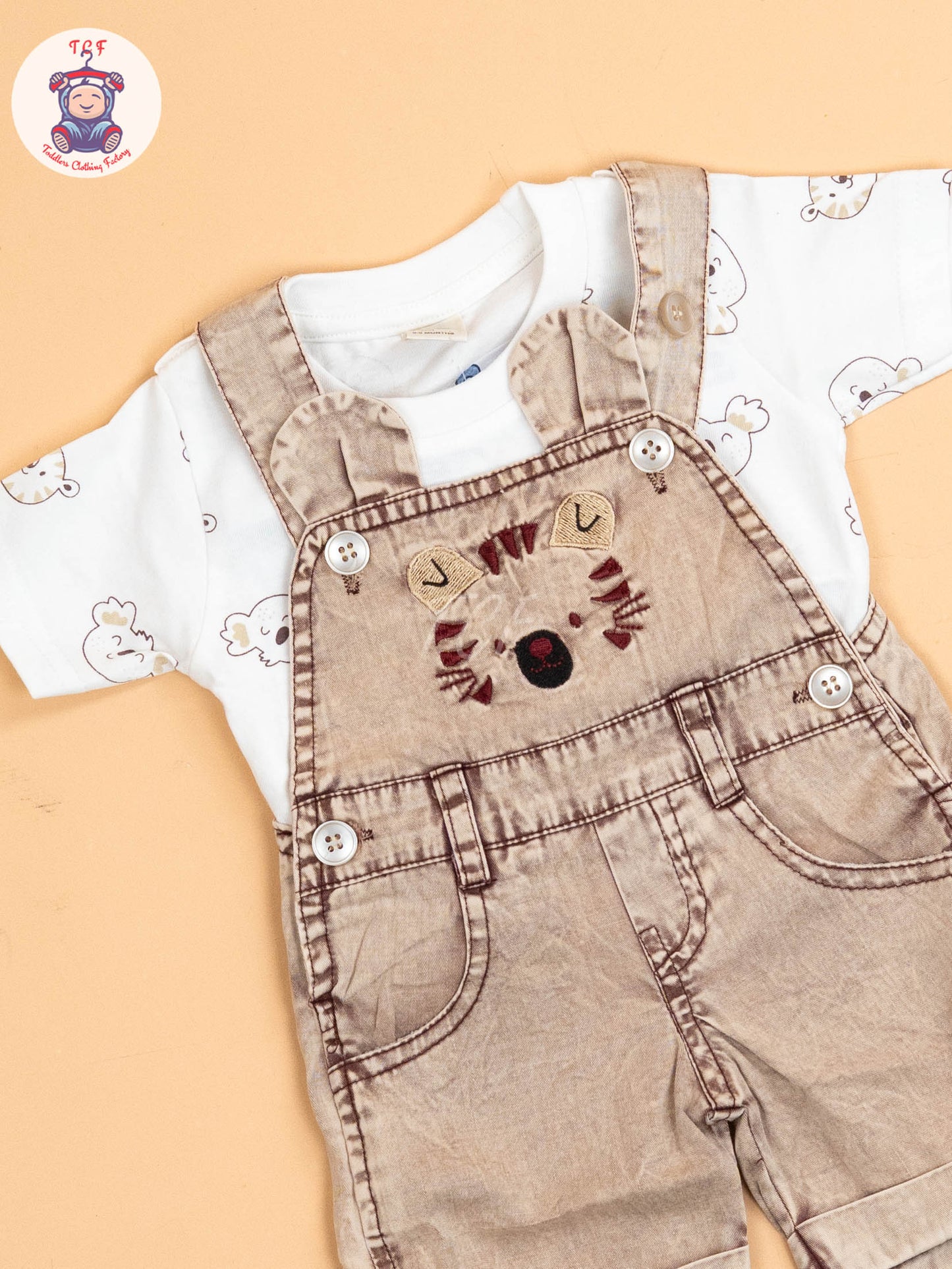 White & Brown - T-Shirts & Jumpsuits