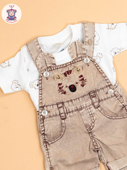 White & Brown - T-Shirts & Jumpsuits