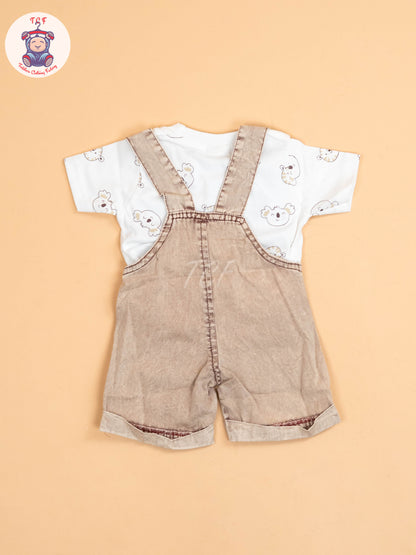 White & Brown - T-Shirts & Jumpsuits