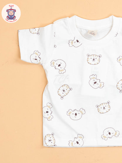 White & Brown - T-Shirts & Jumpsuits