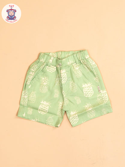 Green - T-Shirts With Shirt and Shorts