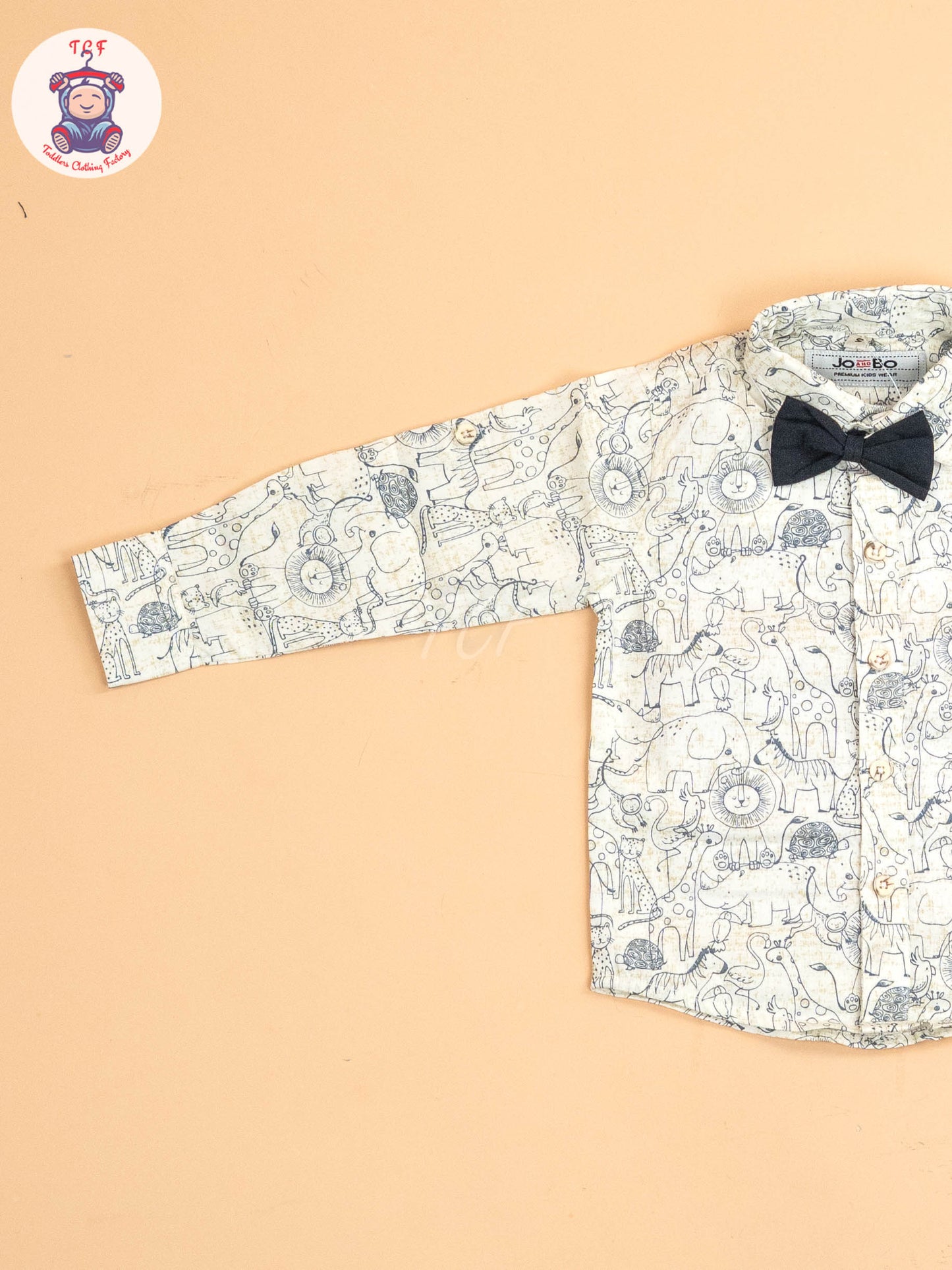 Navy Blue - Half Sleeves Shirts & Shorts Set With Suspender & Bow