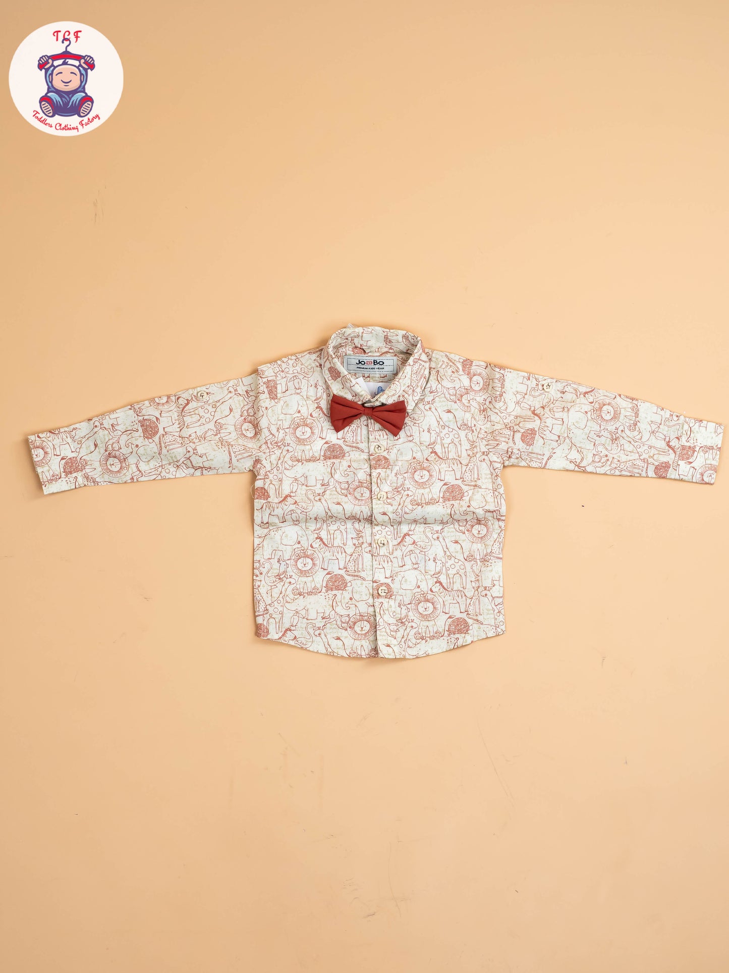 Rust - Half Sleeves Shirts & Shorts Set With Suspender & Bow