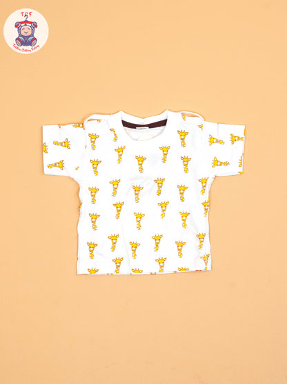 White & Maroon - T-Shirts & Jumpsuits