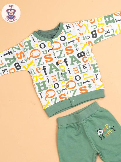 Pista - Printed Full Hand Shirt With Plain Pant