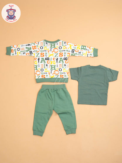 Pista - Printed Full Hand Shirt With Plain Pant