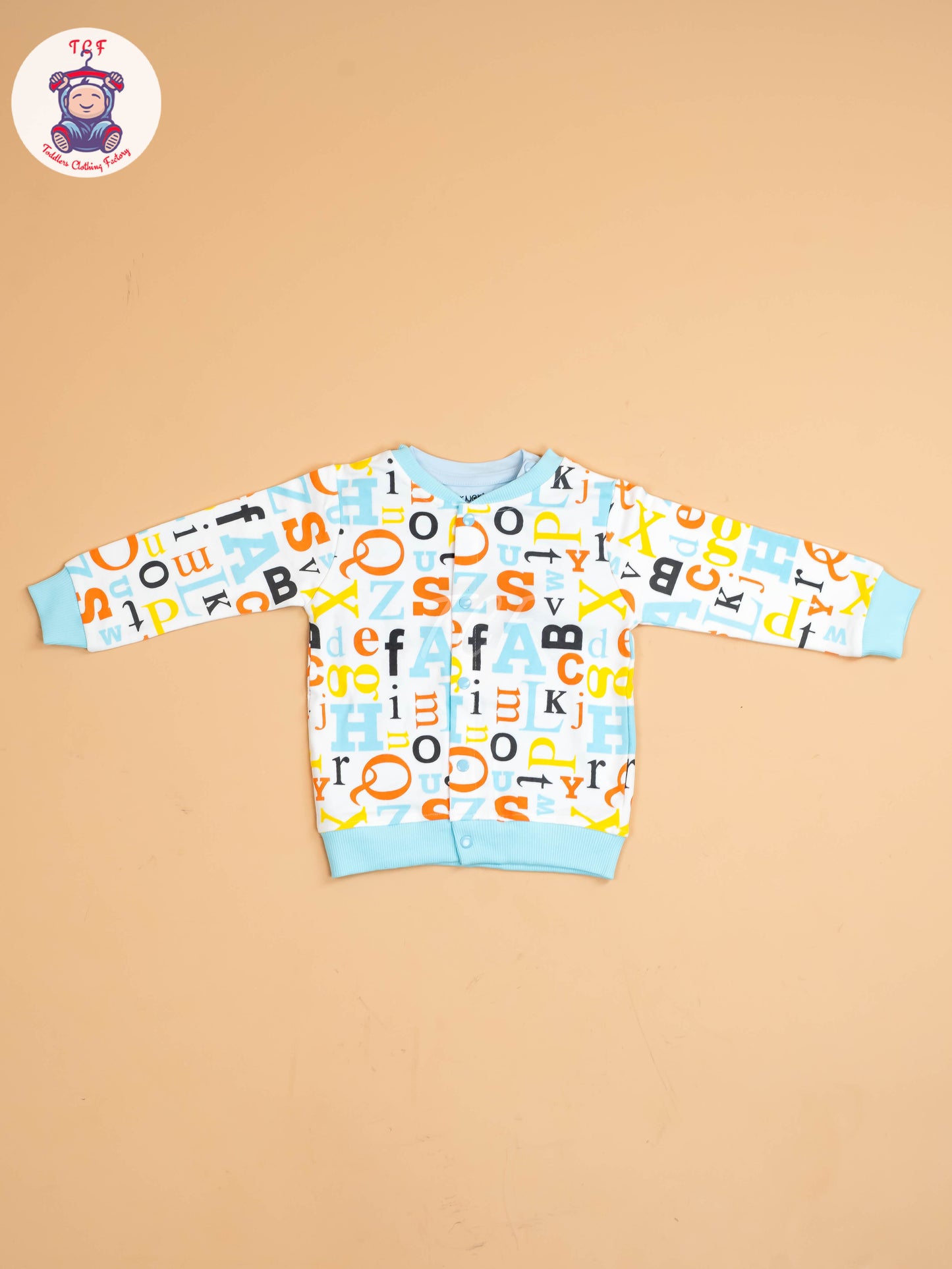 Sky -Printed Full Hand Shirt With Plain Pant