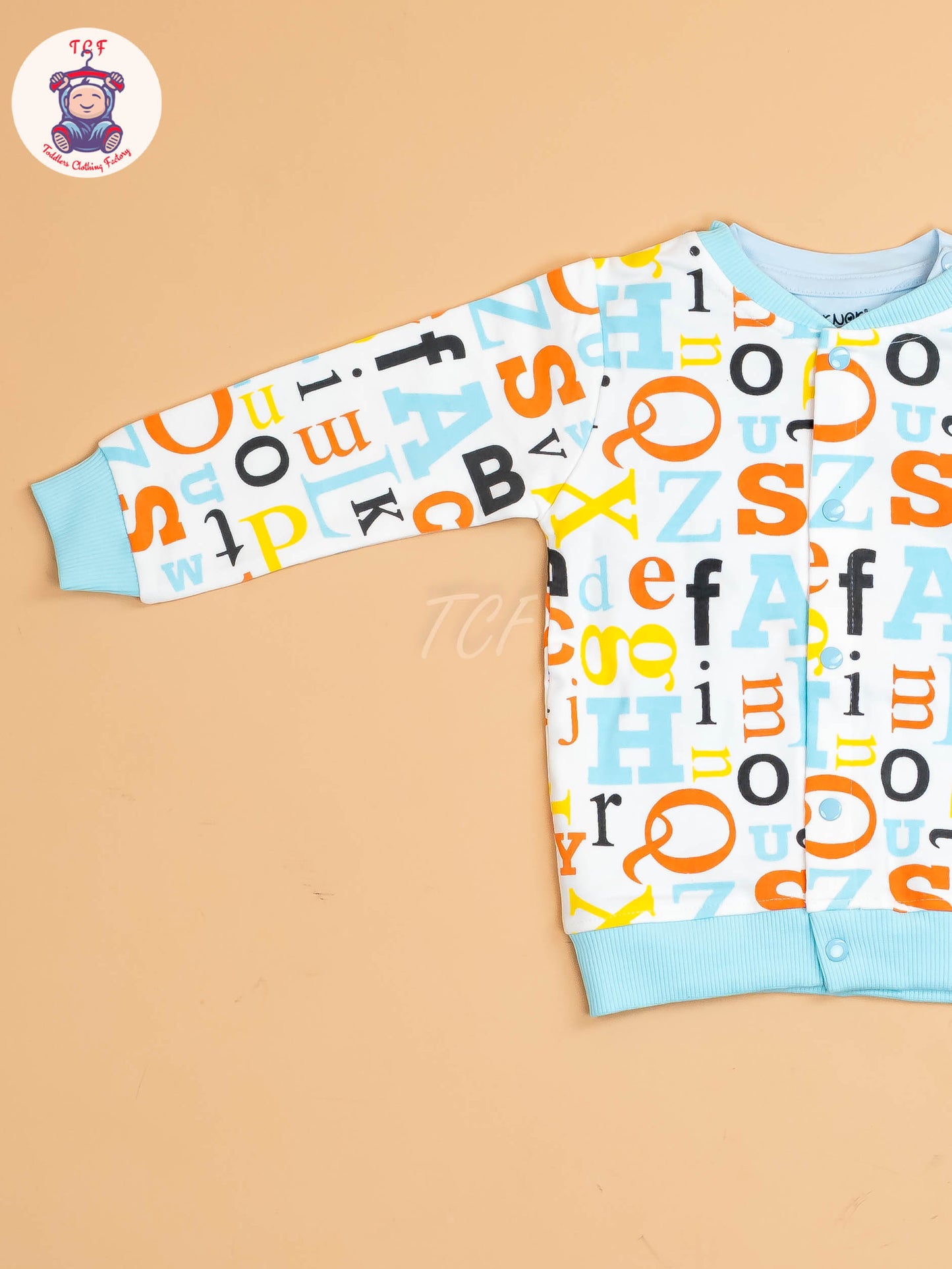 Sky -Printed Full Hand Shirt With Plain Pant