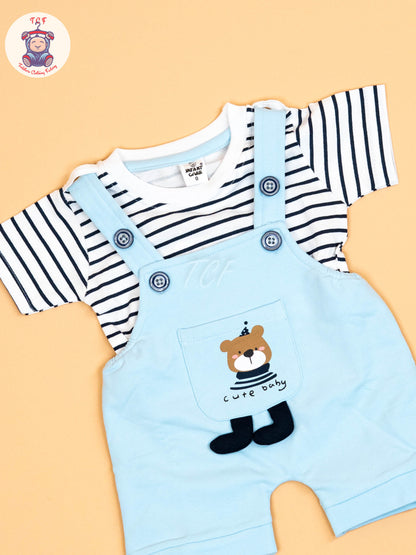 White & Sky Blue   - Jumpsuits