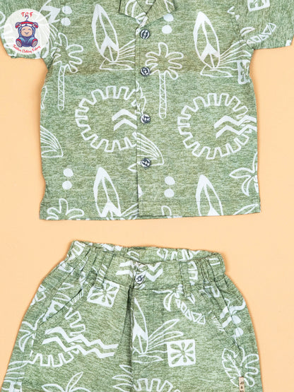 Green  - Rocket Boys Readymade Cotton Shirts & Shorts