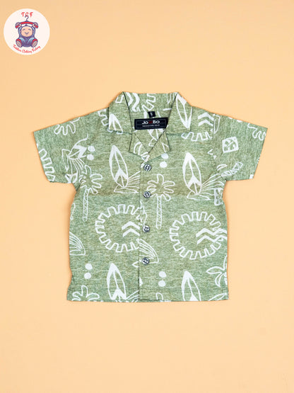 Green  - Rocket Boys Readymade Cotton Shirts & Shorts
