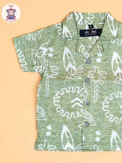 Green  - Rocket Boys Readymade Cotton Shirts & Shorts