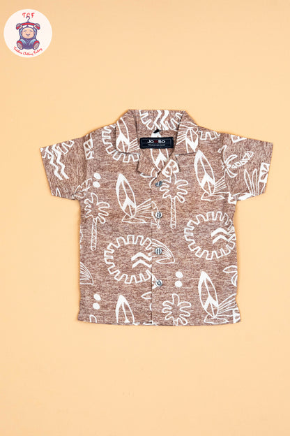Brown - Rocket Boys Readymade Cotton Shirts & Shorts