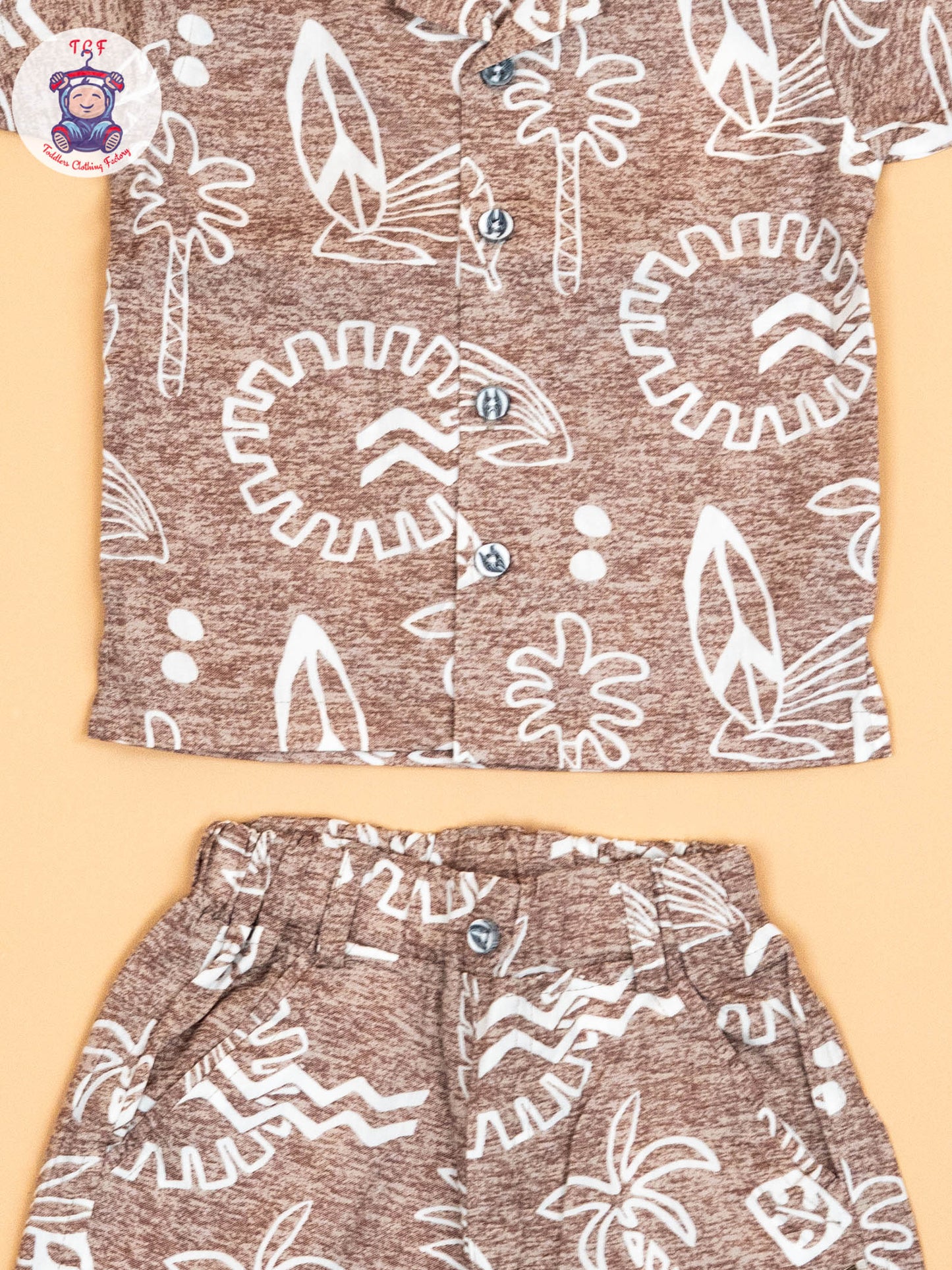 Brown - Rocket Boys Readymade Cotton Shirts & Shorts