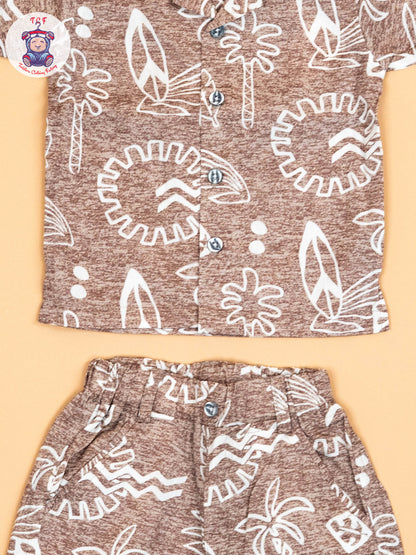 Brown - Rocket Boys Readymade Cotton Shirts & Shorts