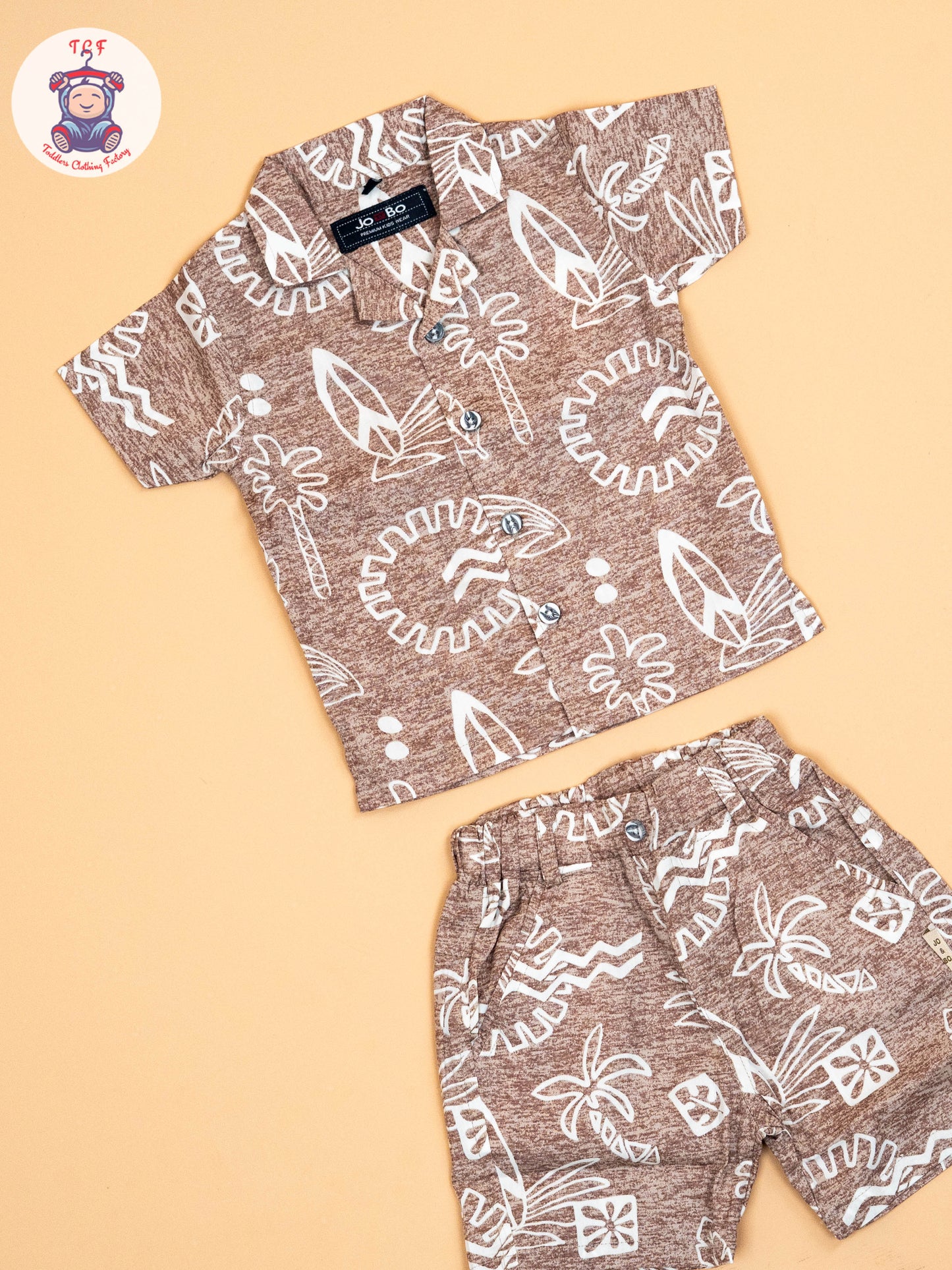 Brown - Rocket Boys Readymade Cotton Shirts & Shorts