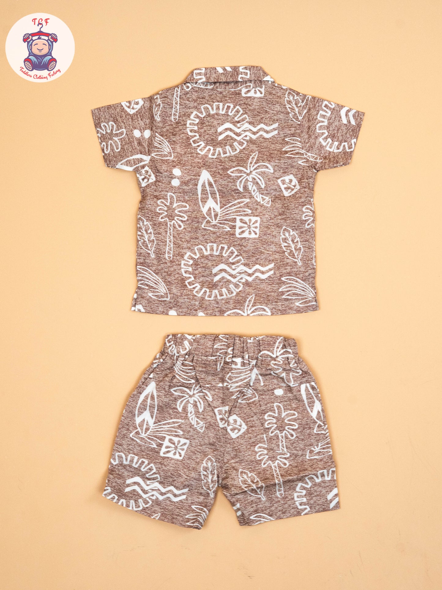 Brown - Rocket Boys Readymade Cotton Shirts & Shorts