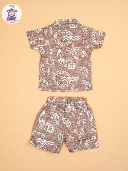 Brown - Rocket Boys Readymade Cotton Shirts & Shorts
