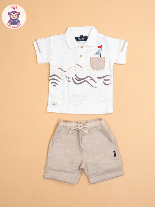 Beige - T- Shirts & Shorts