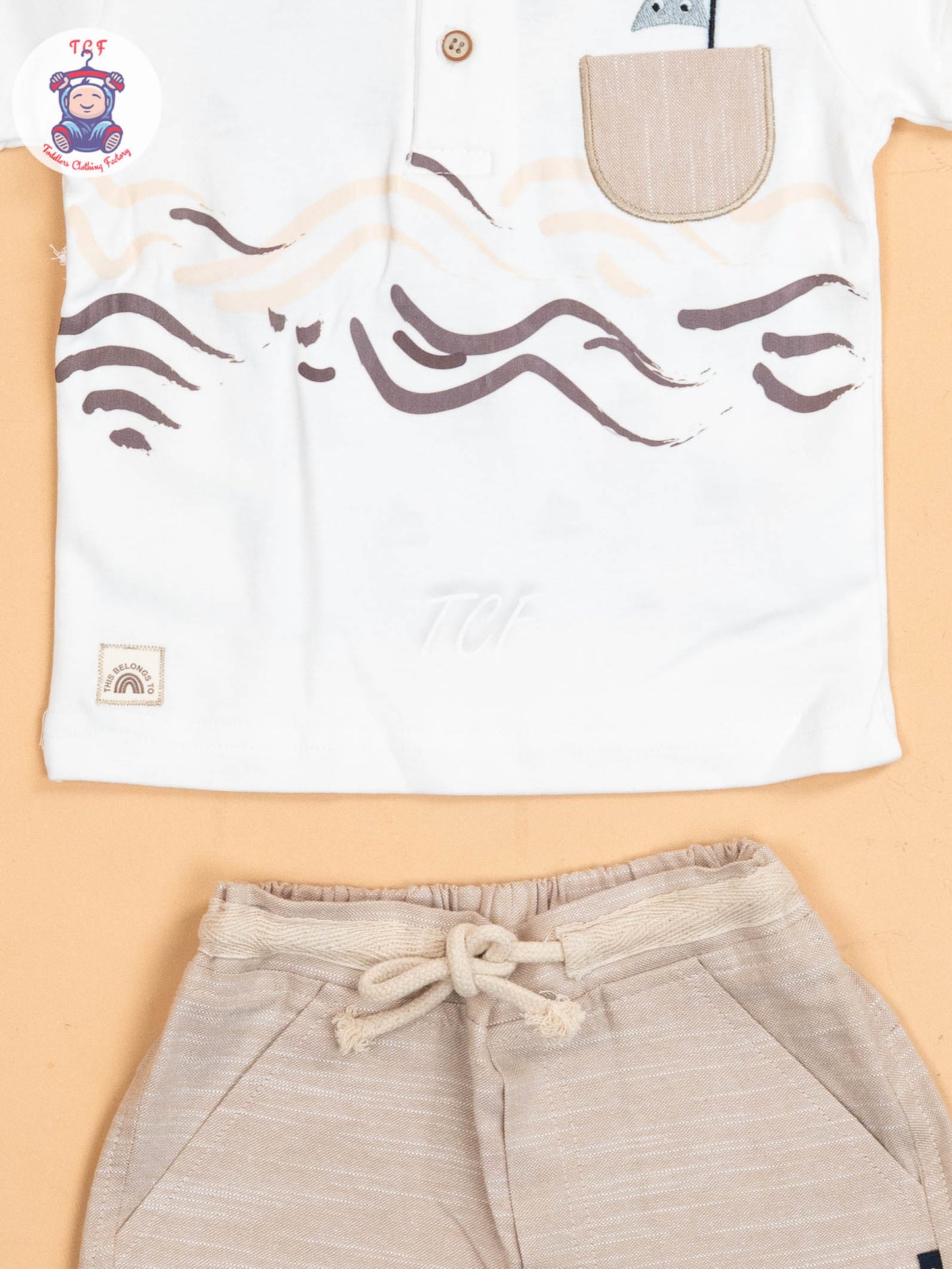 Beige - T- Shirts & Shorts
