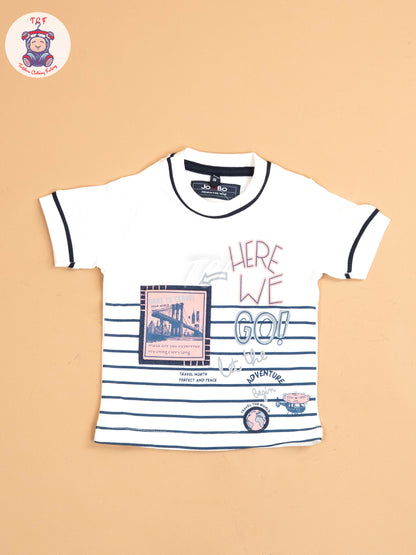 White & Pink  - T- Shirts & Shorts