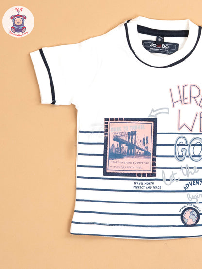 White & Pink  - T- Shirts & Shorts