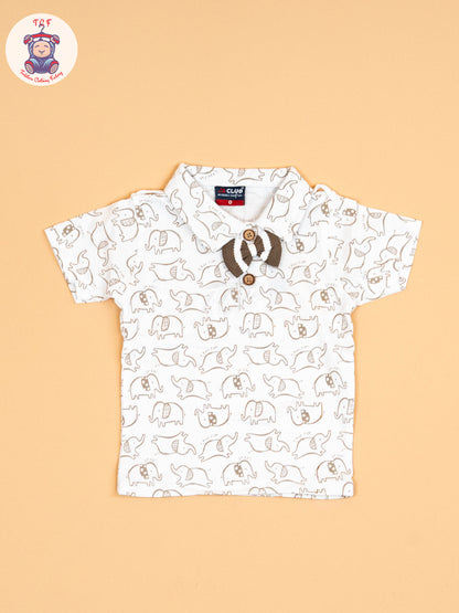 White & Brown - T-Shirts & Jumpsuits