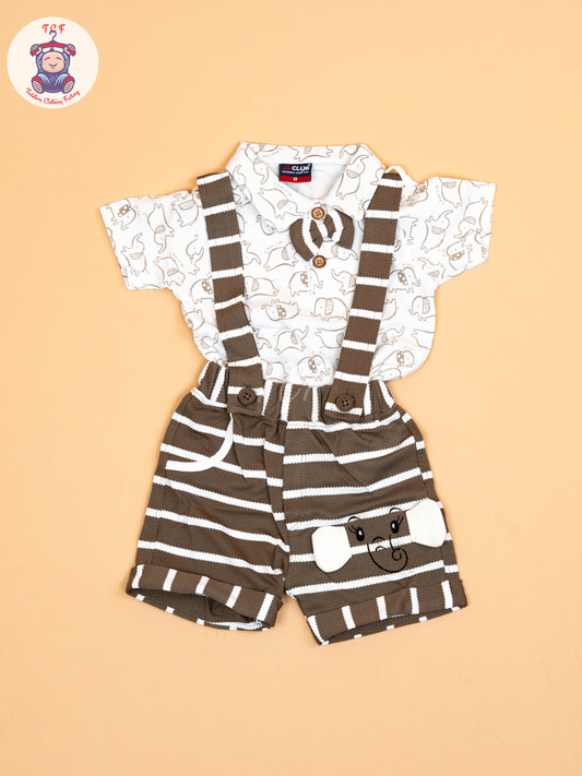 White & Brown - T-Shirts & Jumpsuits