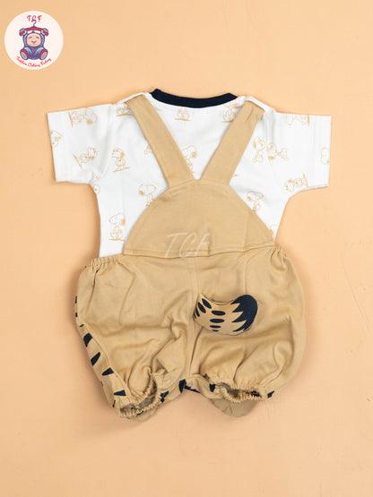 White & Beige  - Cat Jumpsuits